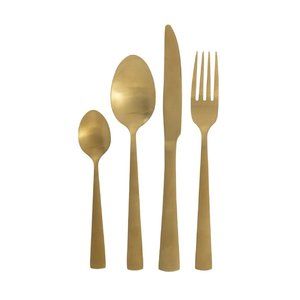 Hema Copenhagen 16 Pc Matte Brass MCM Cutlery Set